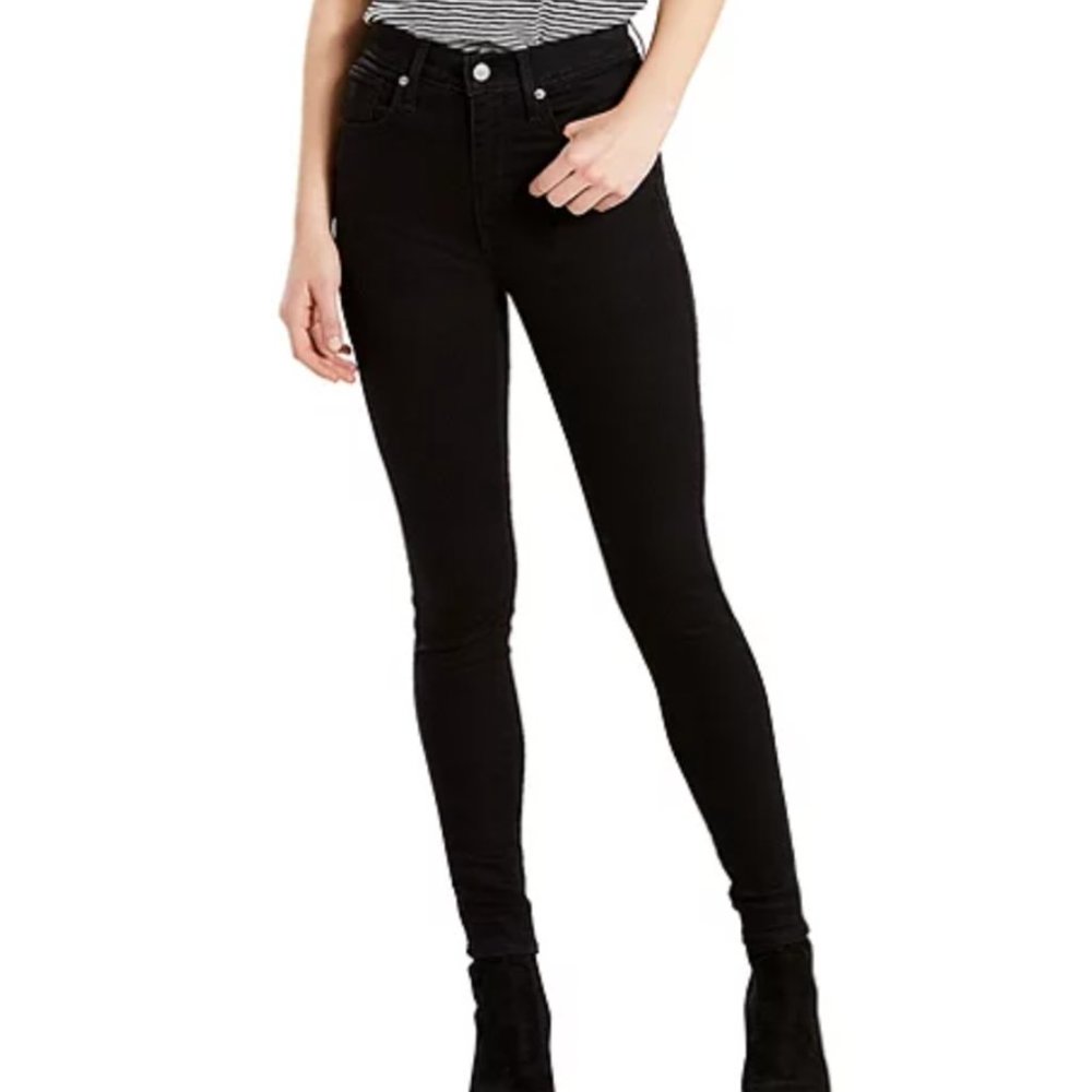 Levi's Mile High Super Skinny Jeans Black - Size 6 / 28